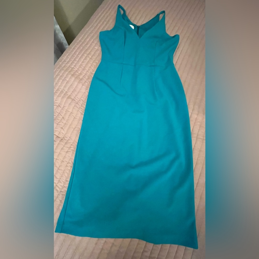 Donna Morgan Teal Midi Dress
